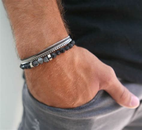 mens designer leather bracelets uk